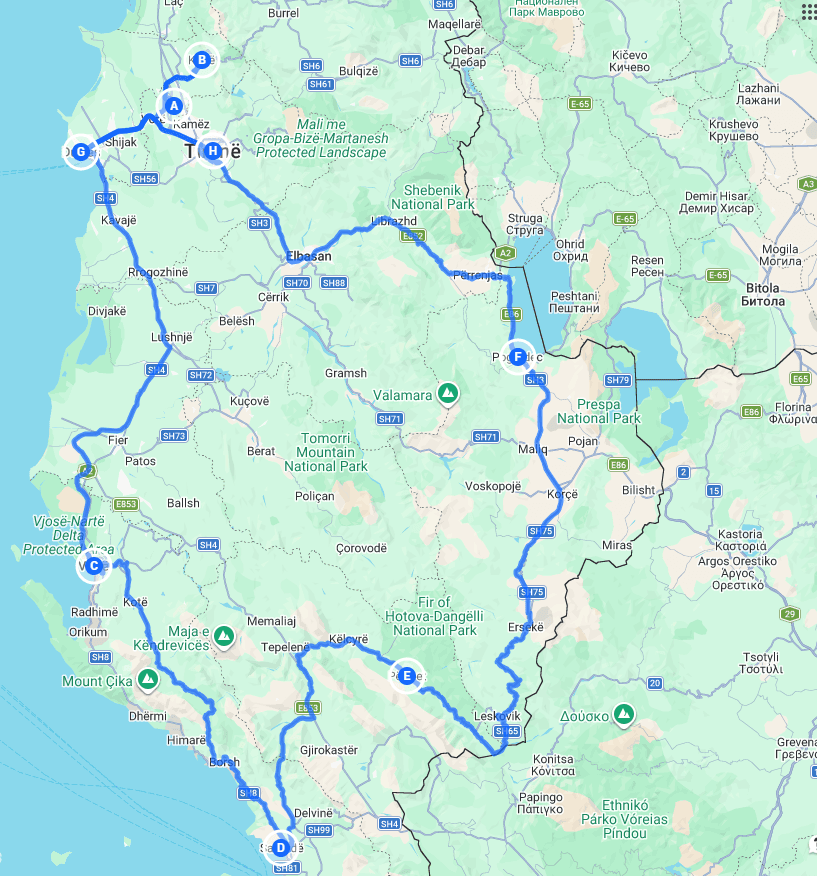 Introducing Albania Tour Map